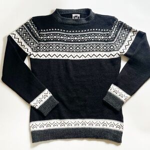 Artesania Alpaca Blend Fair Isle Nordic Sweater Made in Peru Size S